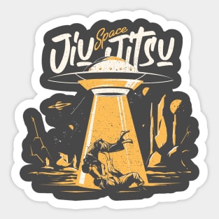 the Space Jiu jitsu fight illustration Sticker